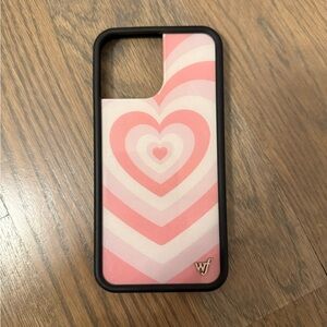 pink hearts wildflower case